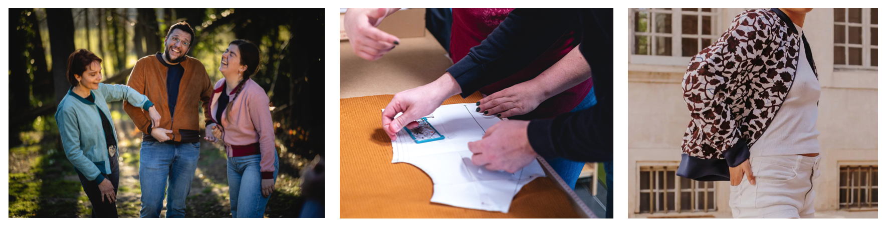 photos de vestes réalisées à l'atelier