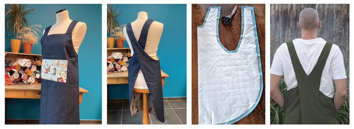 photos de pantalons réalisés à l'atelier